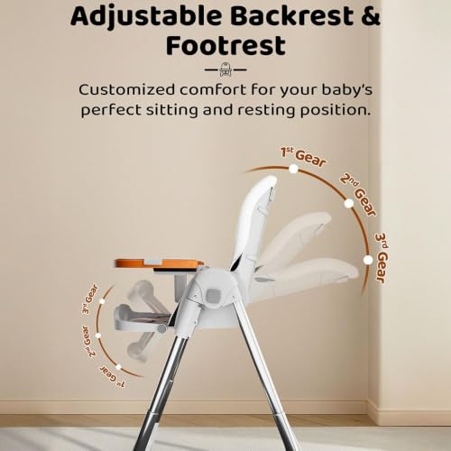 Image of StarAndDaisy Galaxy Star 6-in-1 Baby High Chair | Feeding Chair for Babies 6 Months to 5 Years with 7-Level Height Adjustment, 3-Position Seat Recline & One-Click Fold Design