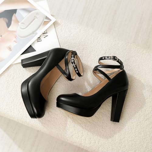 Image of Mostrin Fashion Vintage Womens Small Bowtie Platform Pumps Ladies Sexy High Heeled Shoes