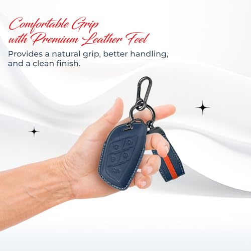 Image of Keyzone Royal Leather Key Cover for Morris Garages MG M9 EV Smart Key