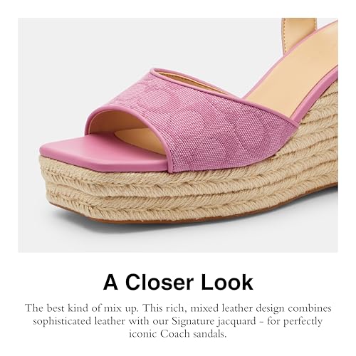 Coach Women's Signature C Espadrille Wedge Platform4