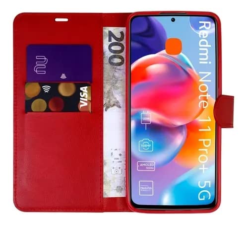 Capa Carteira Capinha Carteira Case Carteira Em Couro Sintético Para Redmi Note 11 Pro - GL Brazil (