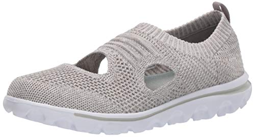 Propét Women's TravelActiv AVID Slip-On, Light Grey, 8 Wide US