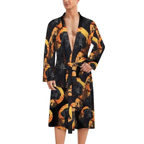 Bata de baño para hombre de manga larga ligera estilo ropa de dormir de caza