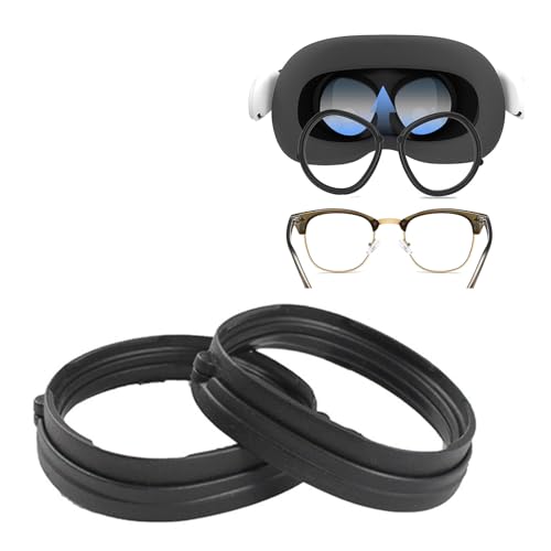 HUAYUWA Glasses Spacer Compatible with Quest 3S, Anti-Scratch VR Accessories Shortsighted Lens Protector Ring to Prevent Your Myopia Glasses from Scratching VR Lenses