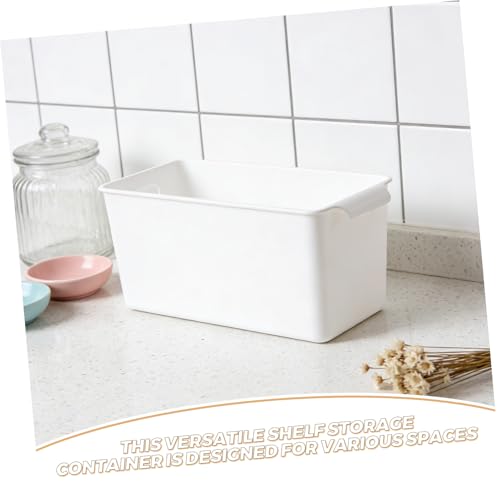 Boîte de rangement en plastique blanc compacte et empilable lot 6 - 4