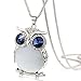 Produktbild DDLBiZ® 1PC Frauen Owl Diamant-Strickjacke-Kette lange Halskette (Weiß)