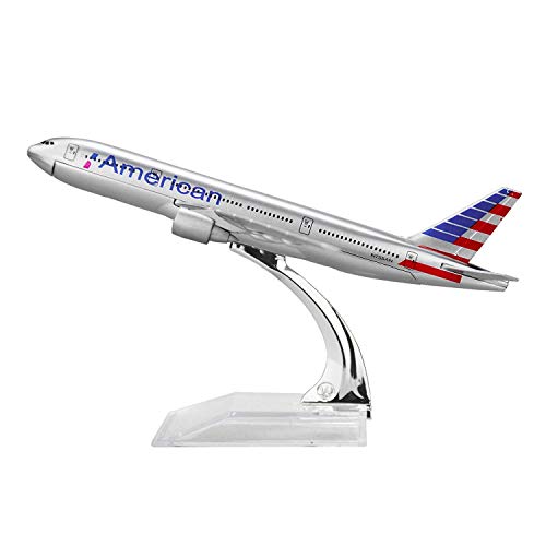 Image of Toys Uncle Diecast Aeroplane Scale Model, 16 cm: (B777 American), 6 +, Multicolor