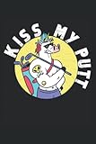 Kiss My Putt Golfer Einhorn mit Golfbag: Schreibheft & Notizbuch 120 Seiten liniertes Papier Handliches Format (15,24 × 22,86 cm entspricht ungefähr DIN A5)