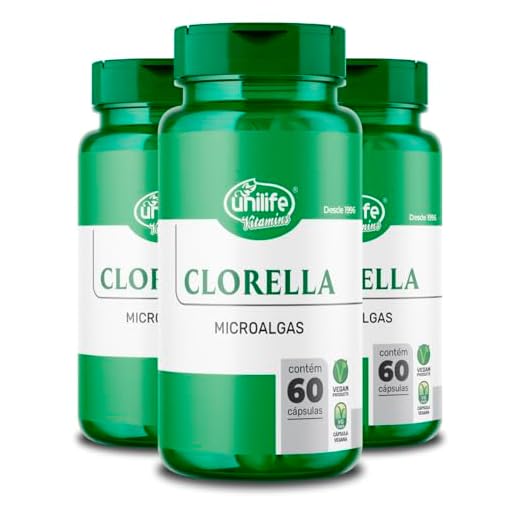 Kit 3 Clorella 500mg Unilife 60 Cápsulas