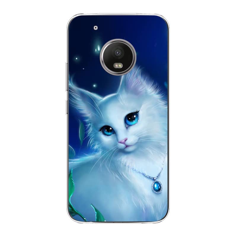 KARTXITAI Funda Silicone Case Compatible con Motorola Moto G5 Plus, Carcasa de Silicona Cover, Gel Flexible,Regalo Original - Cat,Kitty, Pussy