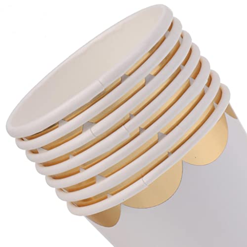 Gepnoo Pacote de 8 de Papel de Mesa Descartável Banhado