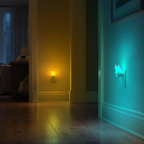 Image of DORESshop LED Night Light for Kids, 3D Cute Unicorn Night Lights Plug into Wall with Dusk to Dawn Sensor, RGB+Soft White 3000K Kids Night Light, Girl Birthday Gift Room Decor