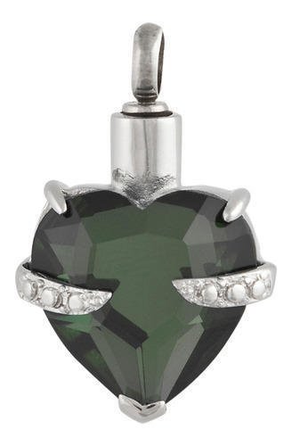 Perfect Memorials Hold My Heart Emerald Cremation Jewelry - Beautiful Pendant For Loved One/Memorial Urn Necklace For 1 Cu/In Of Adult Human Ashes, Lock Of Hair, & More/Keep Them Close To Your Heart #TOP6