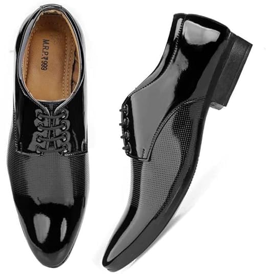 DE LOYON Men's Patent Leather Derby Formal Shoes 2 41YkGkii8HL