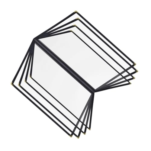 STOBAZA 8 Page PVC Restaurant Menu Covers 16 Views A4 Size Hotel Cafe Menu Protector