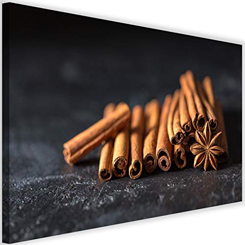 Toile bâtonnets de cannelle 100x70 tableau marron pour décorer un grand mur vide
