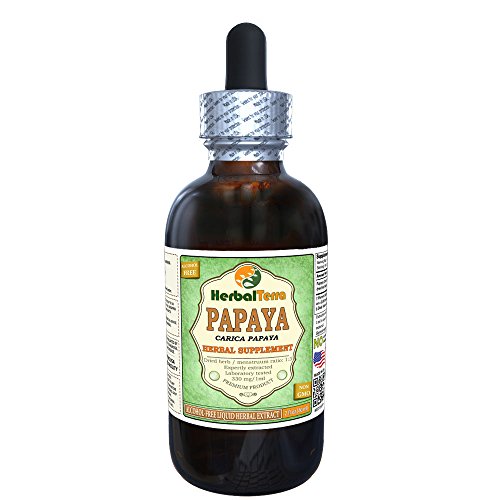 Papaya (Carica Papaya) Glycerite, Organic Dried Leaves Alcohol-Free Liquid Extract 2 oz