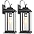 Roravilila 2-Pack 17 Inch Large Outdoor Light Fixtures, Exterior Matte Black Wall Sconces IP65 Waterproof Anti-Rust, Porch Lights with Clear Glass Outside Modern Wall Lanterns E26 Bulb Base