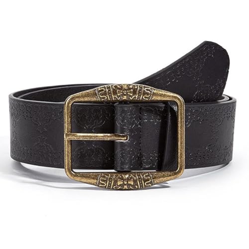 Women's Western Belt with Gold Buckle, Vintage Cowgirl for Jeans Pants Dress