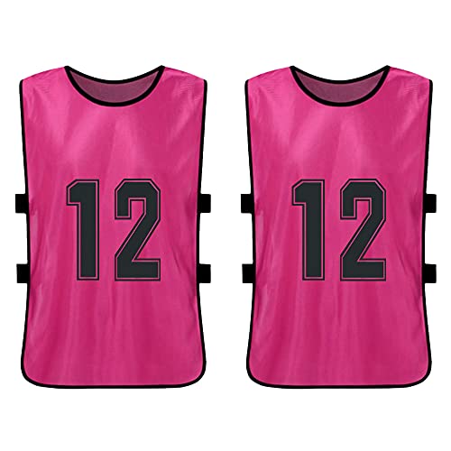 Tomshin 12 PCS Adultos Pinnies de Futebol Camisas de Time de Futebol de Secagem Rápida Esportes Juve
