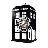 AMARAroom Decorative Wall Clock Compatible with Doctor WHO Tardis Vinyl Record Wall Clock - Get Unique Living Room Wall Decor - Movie Unique Modern Wall Art Design