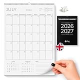 Finoly Calendario Pared Julio 2026 Diciembre 2027 (18 Meses) en Inglés | Calendario Mensual 2026 A4 | Calendario Familiar Pared | Planificador Mensual | Almanaque Minimalista