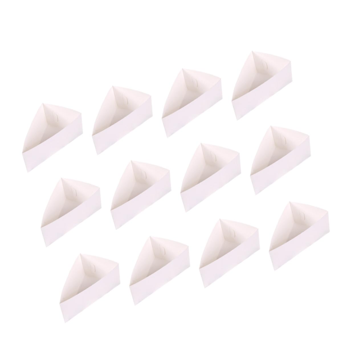 FUNOMOCYA 20Pcs Triangle Cake Wrapping Boxes Recyclable Pastry Containers for Bakery Convenient Cupcake Carrier for Desserts and Treats