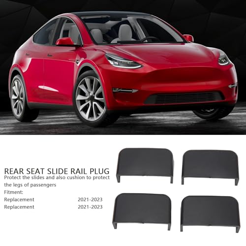 4 Stück Sitzschienenpolster für Modell 3 Y 2021 bis 2023, Modell Y 2021 bis 2023k, Sitzunterlagen aus ABS-Kunststoff für Fahrzeug