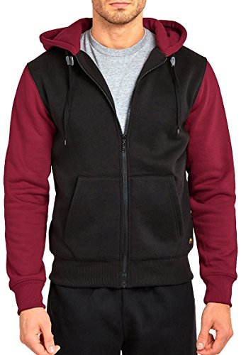 Image of ToBeInStyle Men's Polar Fleece Long Sleeve Zip Up Kangaroo Pocket Cold Weather Hoodie Jacket
