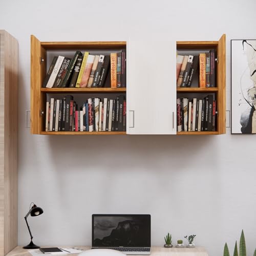 Image of SPECIALITY PANELS 4 Door Modular Wall Mounted Kitchen Cabinet with Adjustable Shelf Space Saving Storage Unit Durable Engineered Wood Cupboard for Kitchen Living Room Utility Organizer Furniture