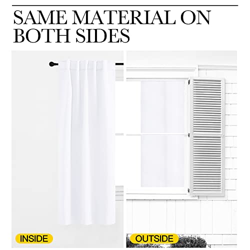 image for NICETOWN Dining Room Window Curtains - (White Color) W52 x L84, Set of