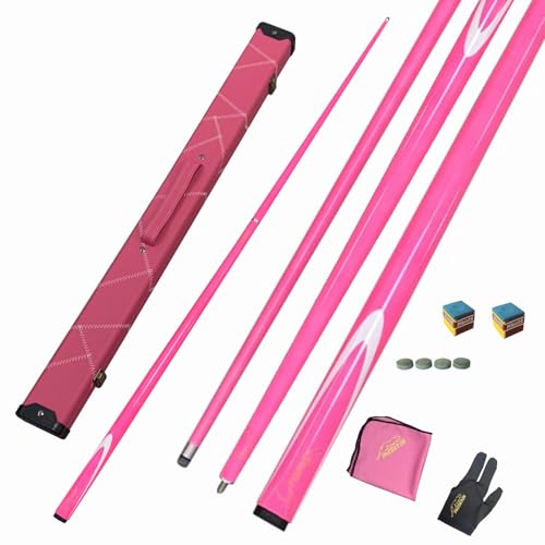 Taco de Billar de Fibra de Carbono de 11,5 mm, 1/2, deflexión Baja, 9,5 mm, para Uso doméstico, Bares, Piscinas y Salones.