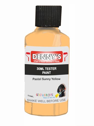 Premium Interior Wall & Ceiling Emulsion Paint – Pastel Sunny Yellow – Rich Matt Finish, Durable & Washable, Low Odour, Ideal for Living Rooms, Bedrooms & Hallways (30ML Tester Bottle)