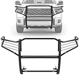 KUAFU Front Brush Guard Compatible with 2007-2021 Toyota Tundra 2008-2022 Toyota Sequoia Bull Bar Grille Grill Guard Impact Headlight Bumper Push Bar Steel Powder Coated Gloss Black