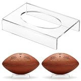 Happyseason 2-Pack Football Display Stand, Clear Acrylic Holder for Autographed & Collectible Balls, Sports Memorabilia Display for Full Size Youth College Mini Football, Man Cave Office Decor