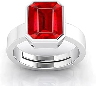 anuj sales 14.25 Ratti 13.50 Carat A+ Quality Natural Burma Ruby Manik Unheated Untreatet Gemstone Silver Plated Ring for Women's and Men's(GGTL Lab Certified)-picture-11