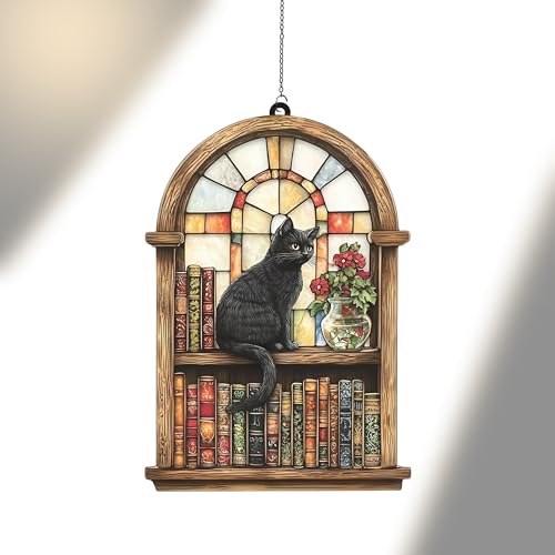 WINDYKAISJ Suncatcher Ornament Acrylic Window Hanging Decoration, Elegant Home Decor, Gift for Any Occasion (Cat)