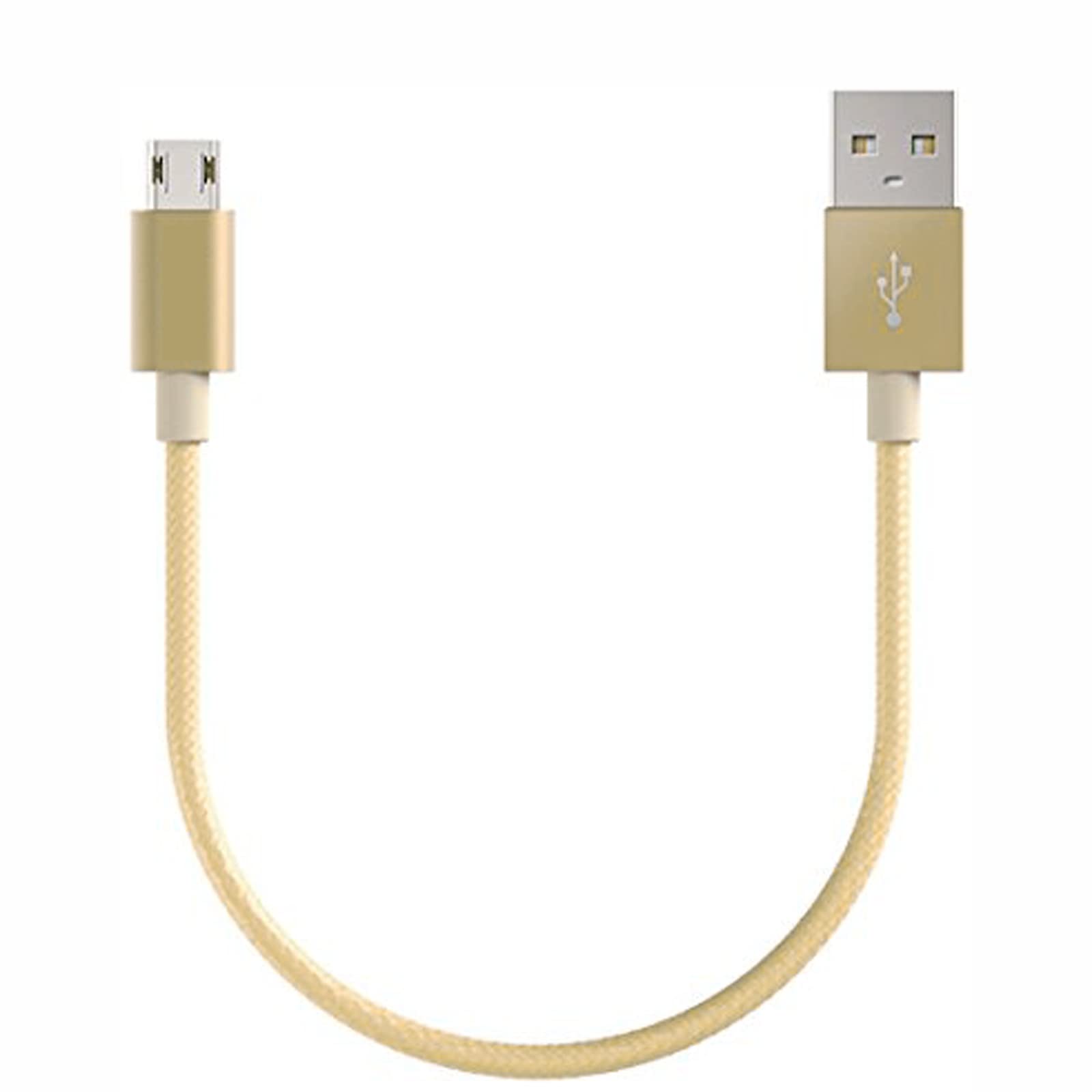 Braided Nylon Data Charger Charging Micro USB Cable Cord for Opel Mobile EasySmart 2 SmartFlip Smart X6 JX 1 BigButton X Z6 Lite 4G SmartKids (20 cm)