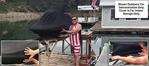 Indoor Jet Ski Cover Compatible with 2007-2008 SEA DOO GTX Ltd - Black Satin - Ultra Soft & Stretchy - Protect from Dust & Dings - Includes Free Storage Bag