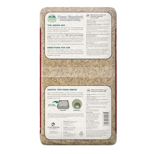 Image of Oxbow Pure Comfort Bedding, Rabbit, Hamster, & Guinea Pig Bedding, Bunny Supplies for Litter Box, Pet Safe, 99.9% Non-Dust, Bunny Litter Box, Natural, 28 Liter Bag