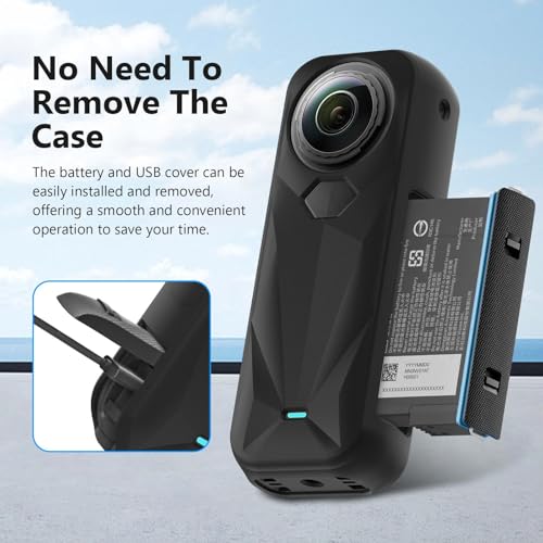 Funda de silicona para Insta360 X5, protección total miniatura 4