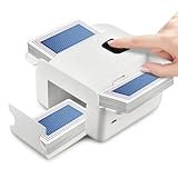 Zornaveli Automatic Card Shuffler, Rechargeable & Portable 1-2 Deck Electric Shuffler for Playing Uno, Phase 10, Blackjack, Casino Poker Games with Card Holder