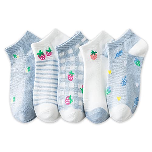 Image of Cotton Men's and Women's Printed Funky Socks - Unisex Ankle-Length, Odour Free, Breathable (Multicolor, Combo Pack of 5)