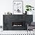 AULIGET 2-Piece Black Slate Peel and Stick Backsplash Wall Tiles, 6" x 12" PVC Faux Stone Stick on Tiles for Backsplash Kitchen, Bathroom, Laundry Room, Camper, Fireplace