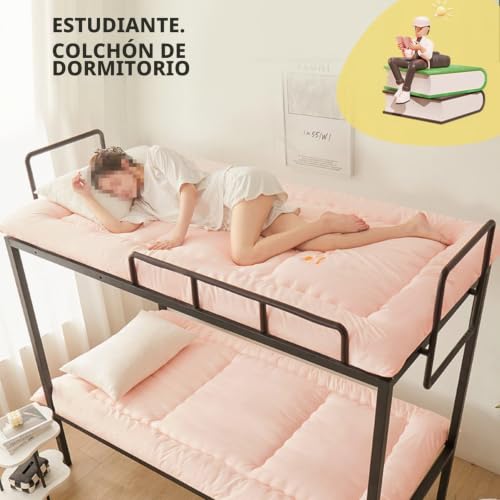 Miniatura 2 de Xldz Colchón Portátil Enrollable Para Suelo, Colchón Individual Tatami Para Dormitorio, Niños, Adultos, Estudiantes Azul, 100 X 190 Cm
