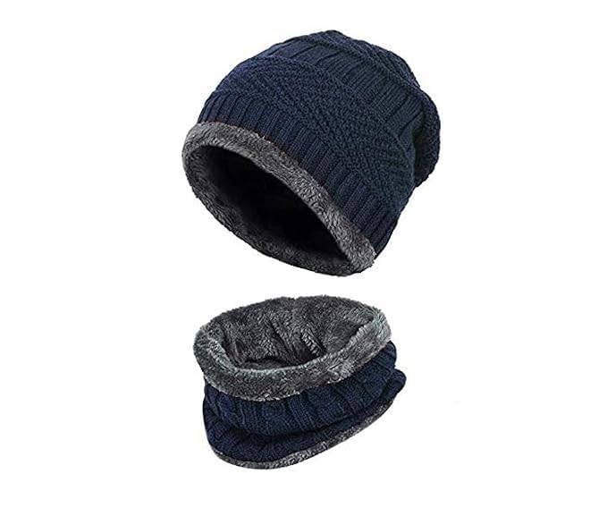 Beanie Cap & Muffler for Men & Women| Woolen Topaa| Winter Thermal | Winter set, Woolen Cap, Beanie, Mufflers and Neck Warmer