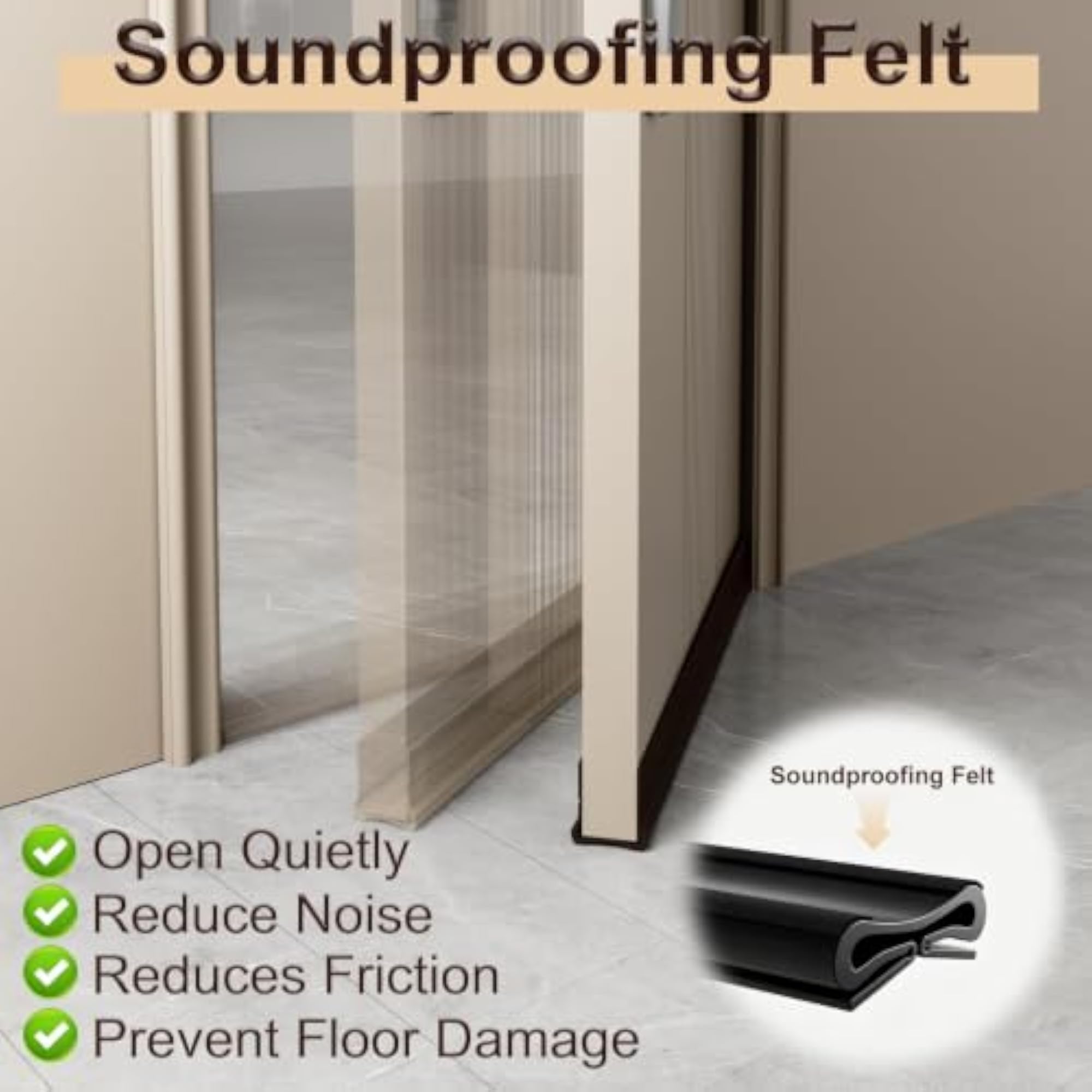 Door Draught Excluder Self Adhesive Quick Easy Installation