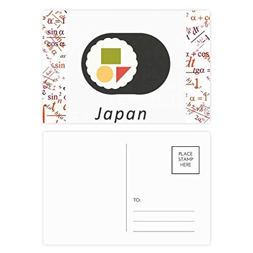Lot de 20 cartes postales maki traditionnel japonais de format 5,7 x 3,8 pouces
