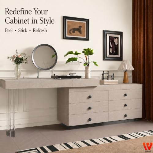 Image of WISDOM Wood Grain Wallpaper Peel and Stick Self-Adhesive Removable Waterproof Textured Thick Vinyl Contact Paper for Cabinet, Wall, Furniture, Countertop 24x120 in, Faded Brown