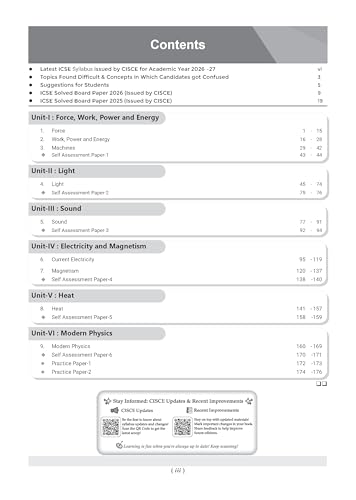 Image of Oswaal Class 10 ICSE Question Bank Physics (2017 - 2026) |For 2027 Exam Chapter-wise & Topic-wise with Competency Based Questions | Includes 2026 ... | Self-Assessment Papers | Practice Papers